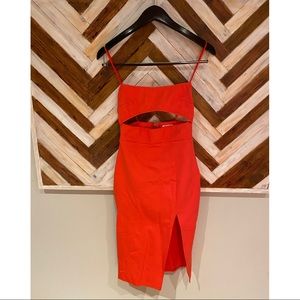 Red Trista Cut Out Dress